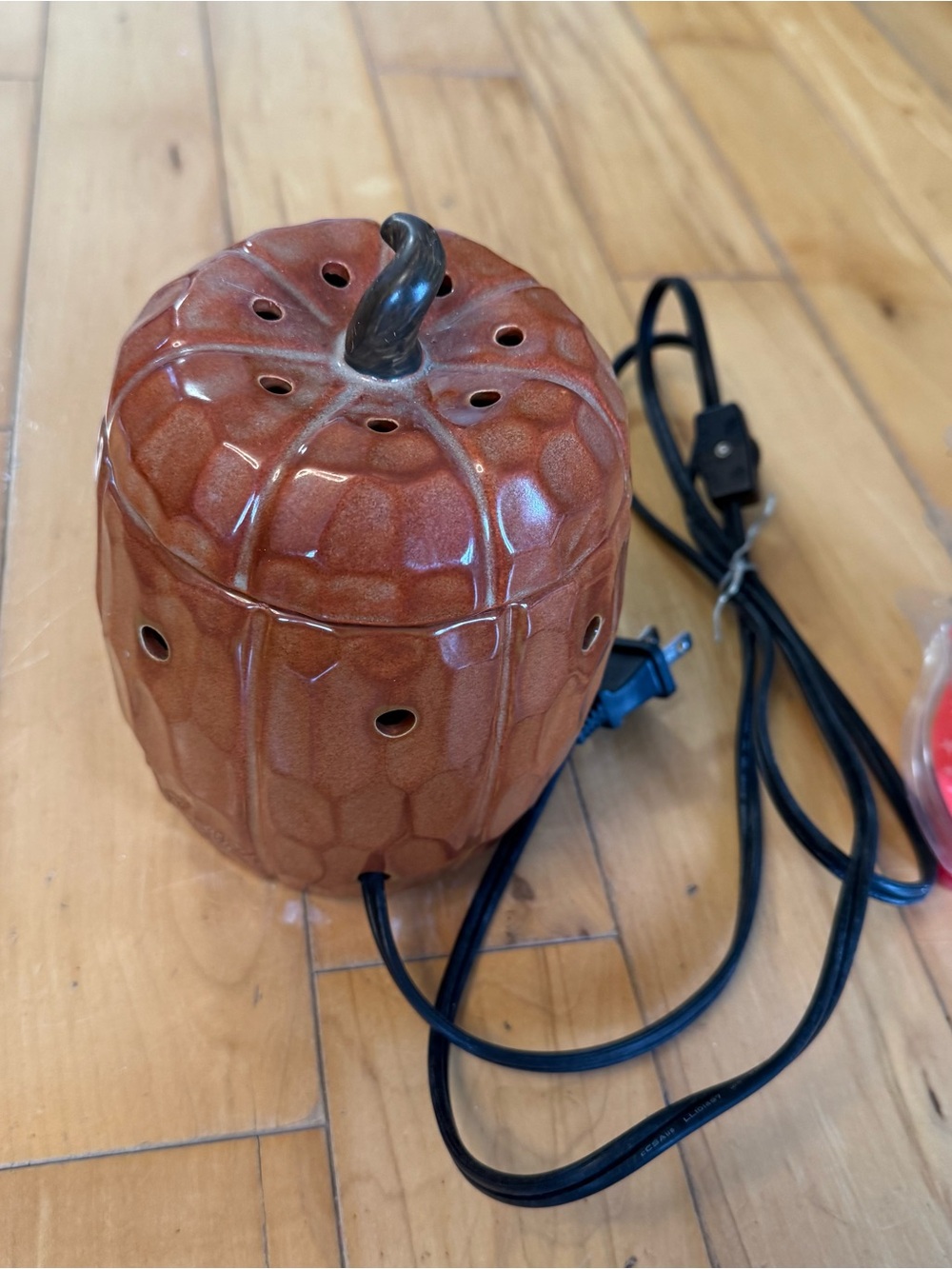 Ceramic Pumpkin Electric Wax Warmer in Burnt Orange